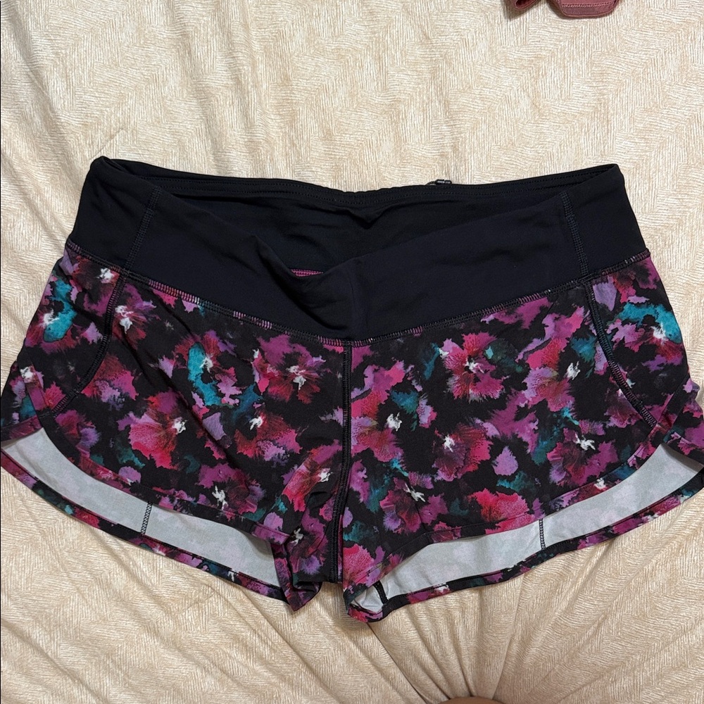 lululemon athletica Multicolor Floral Athletic Shorts